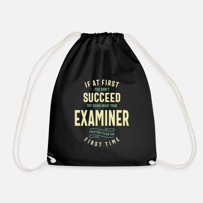 Examiner - Drawstring Bag - black