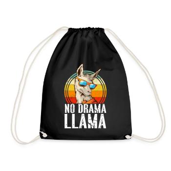 No Drama LLama - Drawstring Bag - black - Front