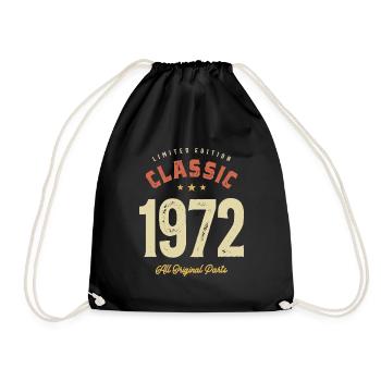 Classic 1972 - 51st Birthday Classic Born 1972 - Drawstring Bag - black - Front