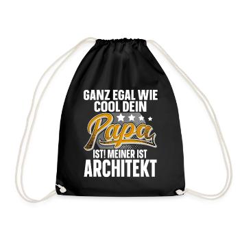 Architekt Papa Vater Vatertag Cooler Papa - Turnbeutel - Schwarz - Vorne