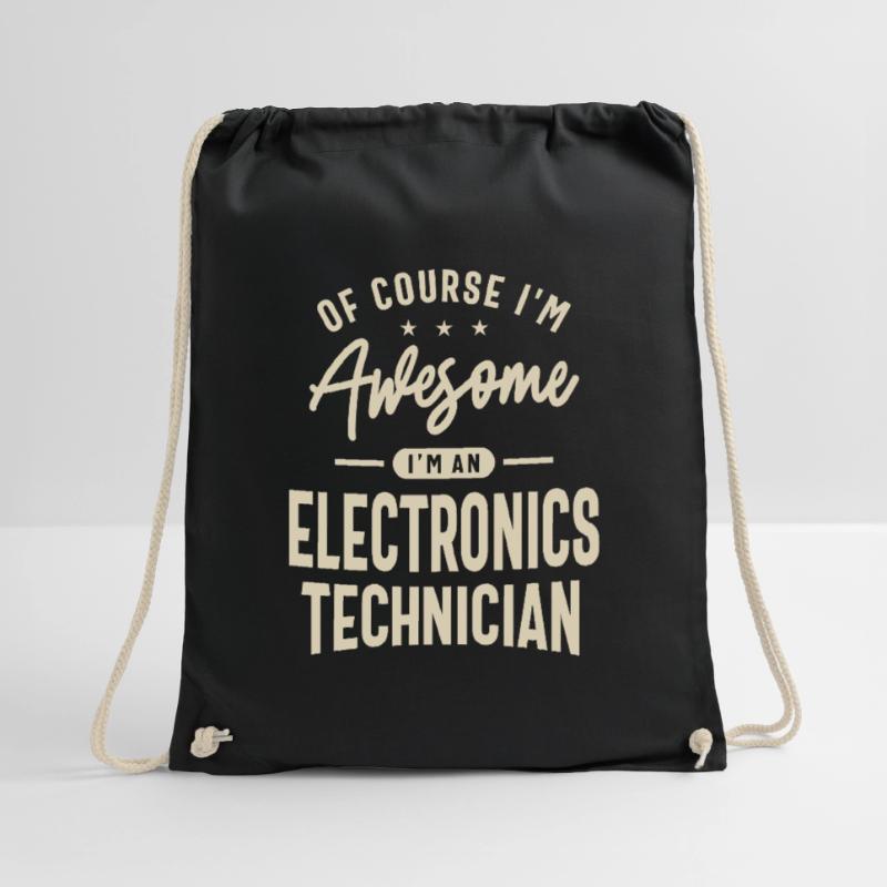 Electronics Technician Occupation Drawstring Bag
