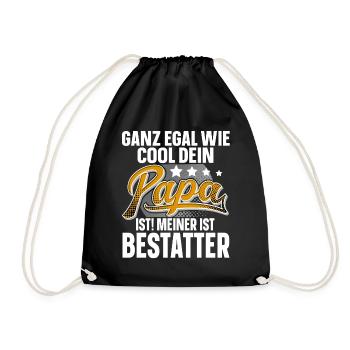 Bestatter Papa Vater Vatertag Cooler Papa - Turnbeutel - Schwarz - Vorne