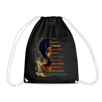 Belle Femme Noire Egypte Femme Fière Et Forte - Sac de sport léger - noir - Devant