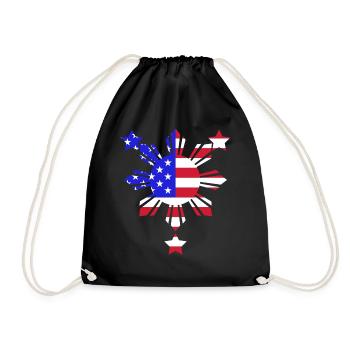 Fil-Am Design für stolze Pinoys - Turnbeutel - Schwarz - Vorne