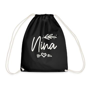J’aime Nina Drôle Grand-mère - Sac de sport léger - noir - Devant