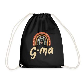 G-Ma Rainbow Funny Grandma Christmas - Drawstring Bag - black - Front