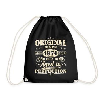 Original depuis 1974 Vintage cadeau d’anniversaire - Sac de sport léger - noir - Devant