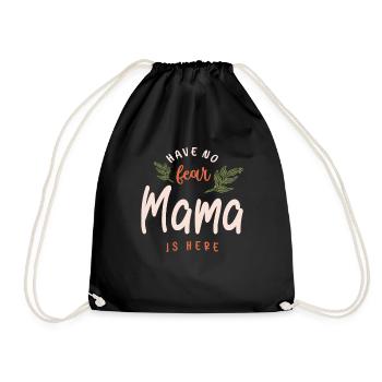 N’ayez crainte, maman est là - Fête des mères - Sac de sport léger - noir - Devant