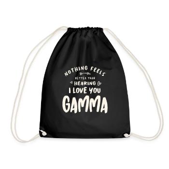I Love You Gamma - Mother's Day - Drawstring Bag - black - Front