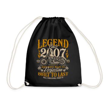 Legend Since 2007 Cadeau d’anniversaire moto - Sac de sport léger - noir - Devant