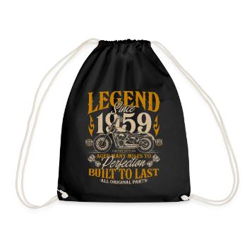 Legend Since 1959 Cadeau d’anniversaire moto - Sac de sport léger - noir - Devant