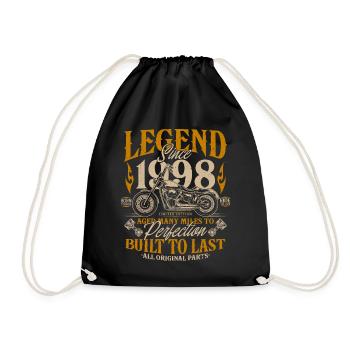 Legend Since 1998 Cadeau d’anniversaire moto - Sac de sport léger - noir - Devant