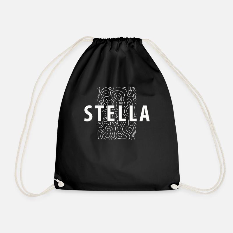 Stella Personalisiert - Name Stella - Turnbeutel - Schwarz