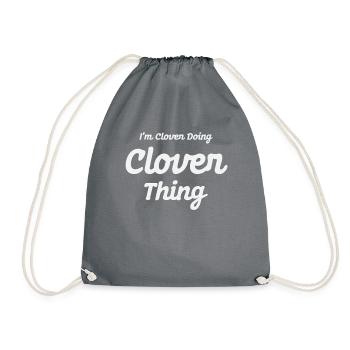 Je suis Clover Doing Clover Thing - Sac de sport léger - gris - Devant