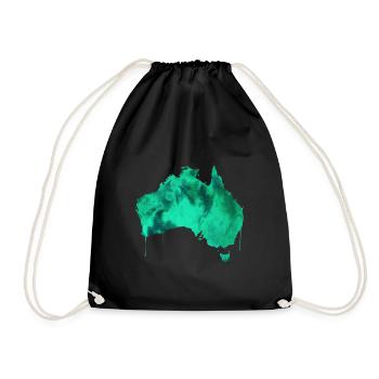Australia - Drawstring Bag - black - Front