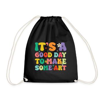 Artists - A good day to make art - Drawstring Bag - black - Front