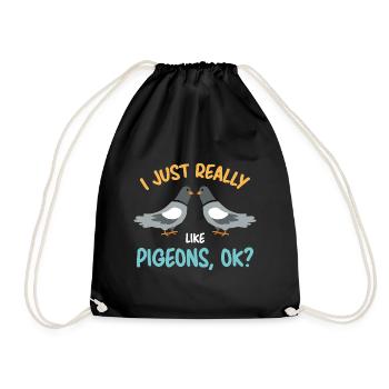 Pigeons Pigeons Pigeon Lovers Gift - Drawstring Bag - black - Front