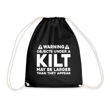 Drôle de jupe écossaise Kilt disant pour les hommes Kilt - Sac de sport léger - noir - Devant