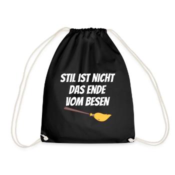 Style is not the end of the broom - Drawstring Bag - black - Front