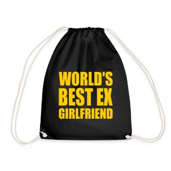 world's best ex girlfriend - Drawstring Bag - black - Front