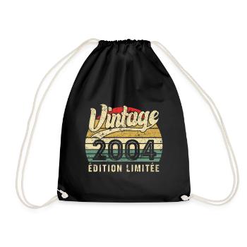 Vintage Geburtstagsgeschenk 2004 Limited Edition - Turnbeutel - Schwarz - Vorne
