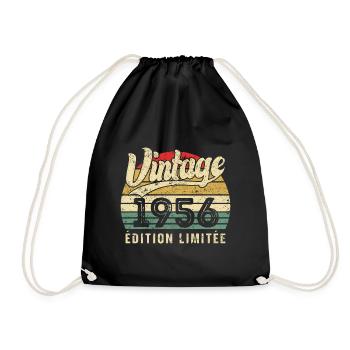 Cadeau D’anniversaire Vintage 1956 Édition Limitée - Sac de sport léger - noir - Devant