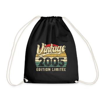 Vintage Geburtstagsgeschenk 2005 Limited Edition - Turnbeutel - Schwarz - Vorne