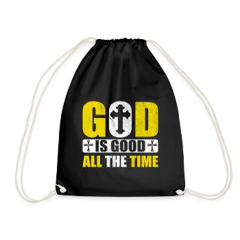 Gott ist Gut Kirche Glaube Christentum Heilig - Turnbeutel - Schwarz - Vorne