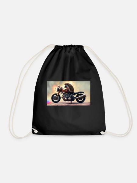 Hedgehog Bike - Turnbeutel - Schwarz