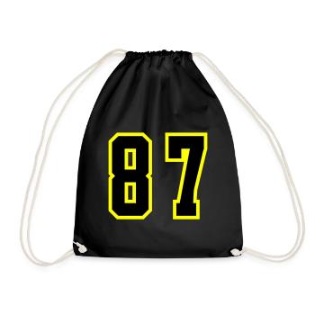 87 Number Leotard - Drawstring Bag - black - Front