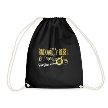Rockabilly Rebel Design - Turnbeutel - Schwarz - Vorne