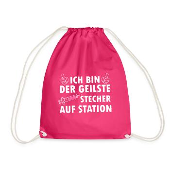 Krankenschwester, Krankenhaus, Pflegekraft - Turnbeutel - Fuchsia - Vorne