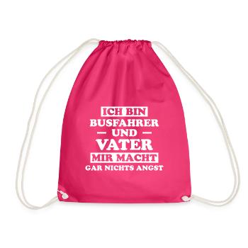 Busfahrer Beruf Lustiger Spruch Busfahrer Geschenk - Turnbeutel - Fuchsia - Vorne