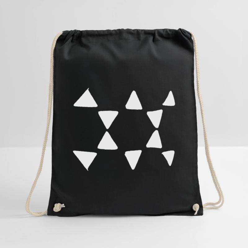 Triangular Pattern Triangular Shapes Drawstring Bag
