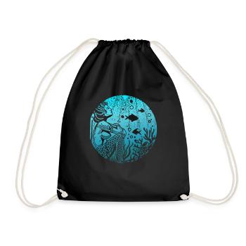 Sirène sirène sirène conte de fées - Sac de sport léger - noir - Devant