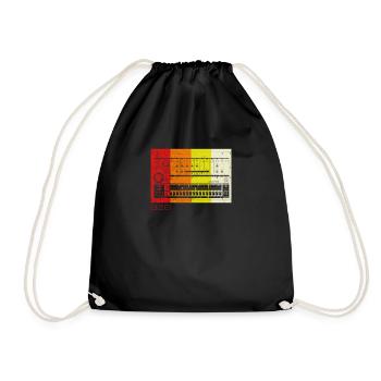 Analog Vintage Drum Machine - Vintage Synth Nerd - Drawstring Bag - black - Front