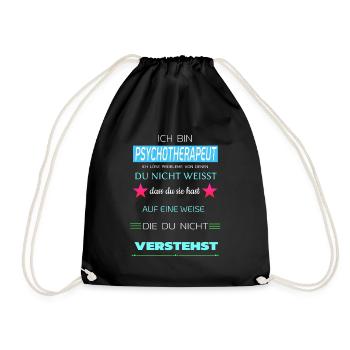 I am PSYCHOTHERAPIST - Drawstring Bag - black - Front