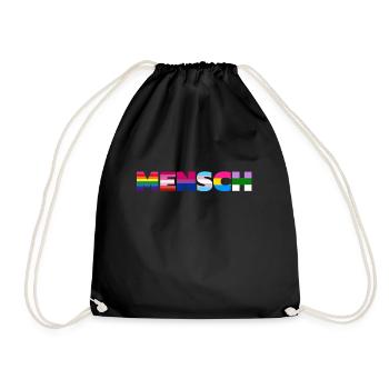 HUMAN Human LGBT transgenre gay fierté t-shirt - Sac de sport léger - noir - Devant
