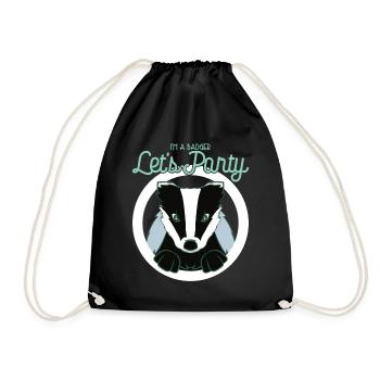Je suis un blaireau faisons la fête - Sac de sport léger - noir - Devant