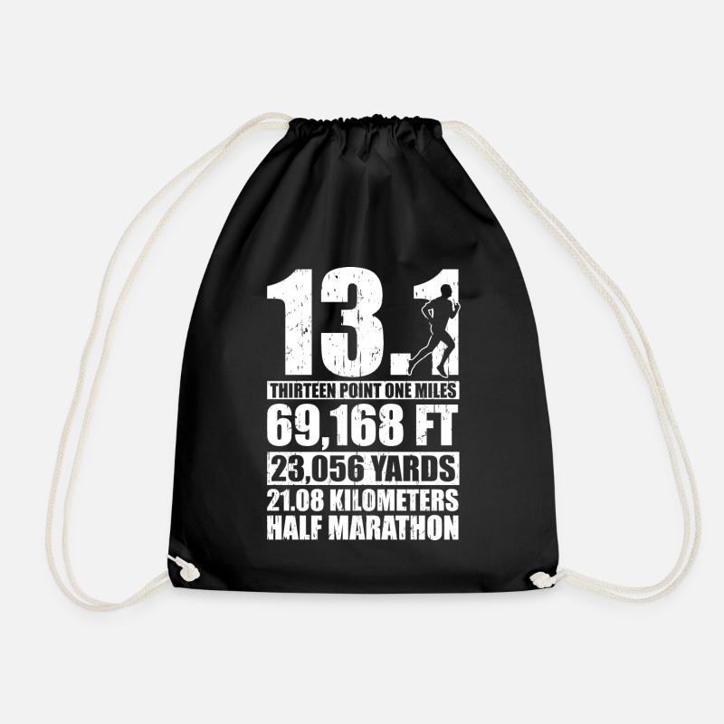 Halbmarathon 13,1 Meilen - Turnbeutel - Schwarz