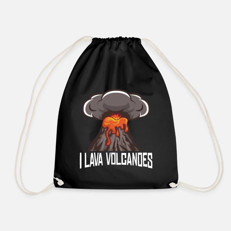 Lave d'éruption volcanique - Sac de sport léger - noir
