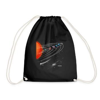 Astronomie de la Voie lactée des planètes du système solaire - Sac de sport léger - noir - Devant