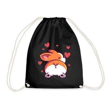 Cardigan Welsh Corgi pour un porte-corgi - Sac de sport léger - noir - Devant