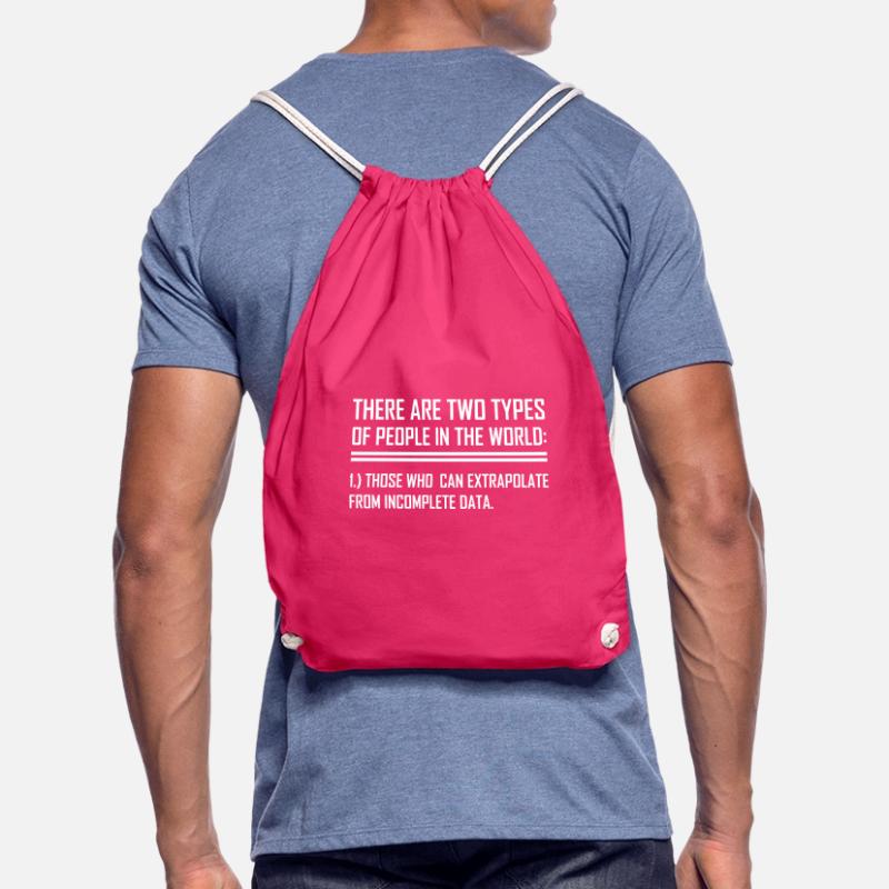 Data extrapolate statistics formula Drawstring Bag