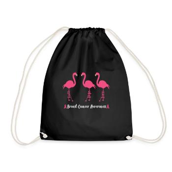 Brustkrebs Awareness Design für alle, die Pink - Turnbeutel - Schwarz - Vorne