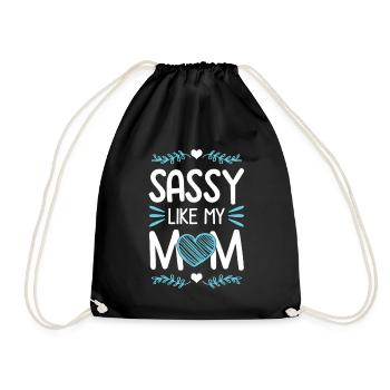 Bébé maman maman - Sac de sport léger - noir - Devant