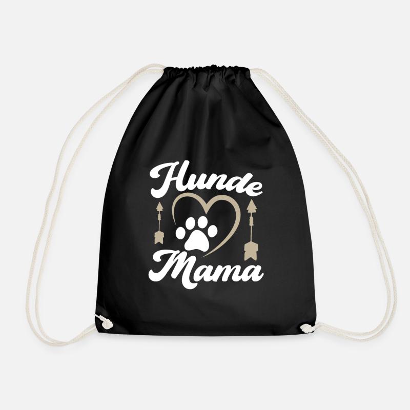 Hunde Mama Spruch - Turnbeutel - Schwarz