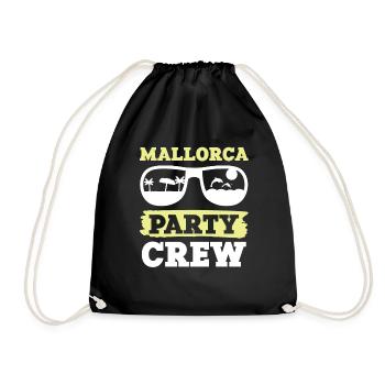 Mallorca Party Crew - Turnbeutel - Schwarz - Vorne