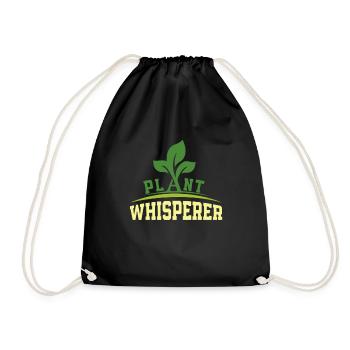 Plant Whisperer Gardening Lover Florist Design - Drawstring Bag - black - Front