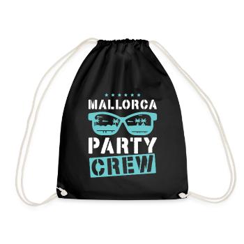 Mallorca Party Crew - Turnbeutel - Schwarz - Vorne